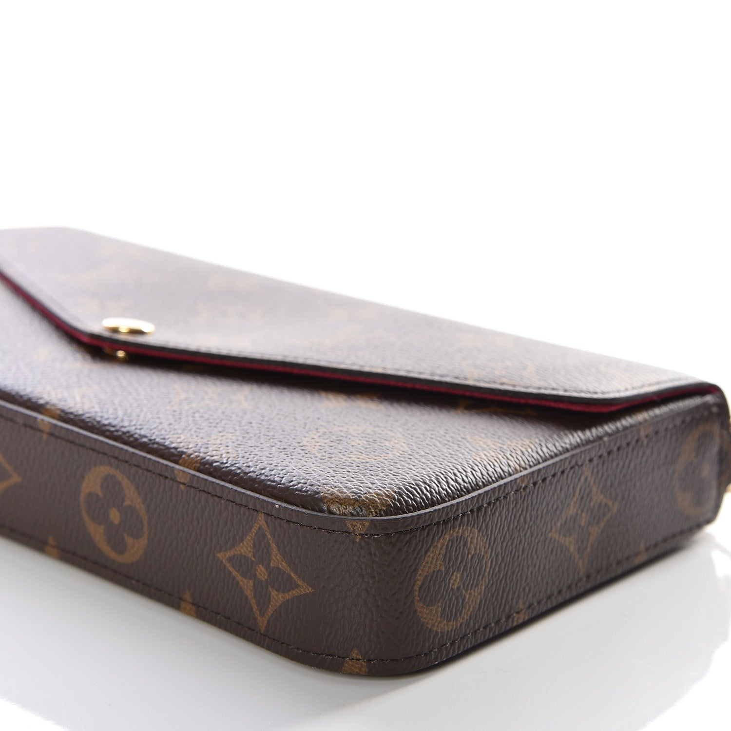 Louis Vuitton Monogram Pochette Felicie Chain Wallet Fuchsia 9 of 15