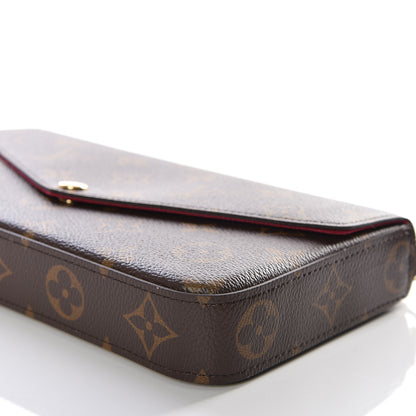 Louis Vuitton Monogram Pochette Felicie Chain Wallet Fuchsia 9 of 15