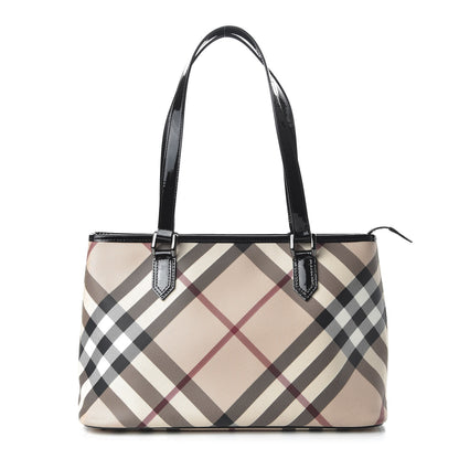 Burberry Supernova Check Regent Tote Black 1 of 9