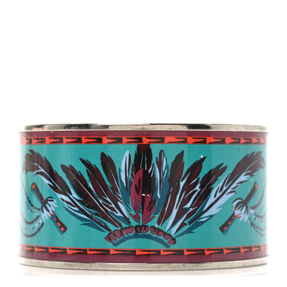 Hermes Enamel Printed Extra Wide Brazil 65 Bracelet Veneneux 1 of 5