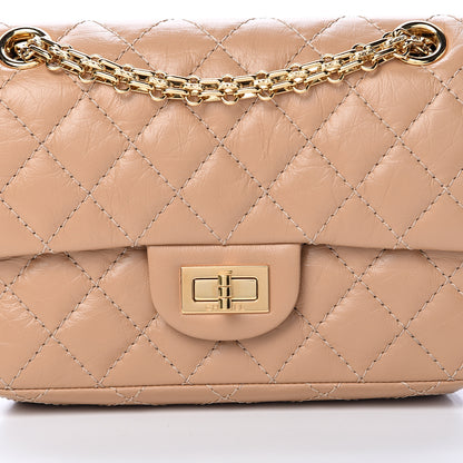 Chanel Aged Calfskin Quilted 2.55 Reissue Mini Flap Beige 7 of 11