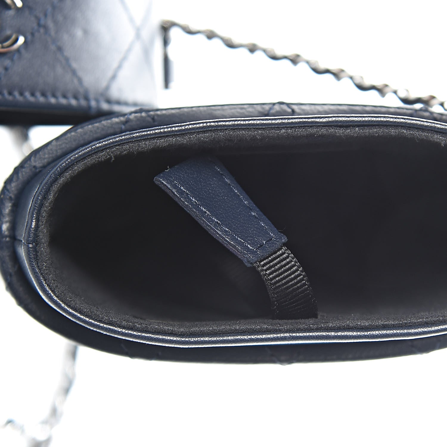 Chanel Lambskin Quilted Chain Around Phone Holder Navy 5 of 12