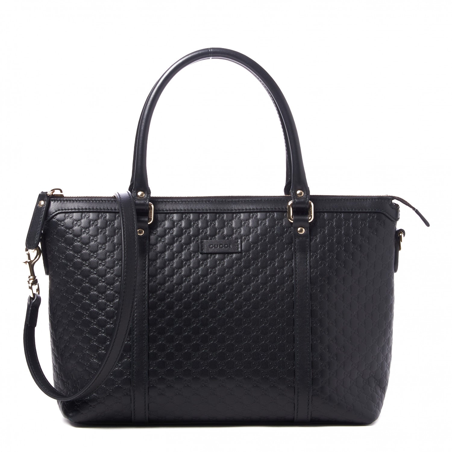 Gucci Soft Microguccissima Small Zippered Satchel Black 1 of 9