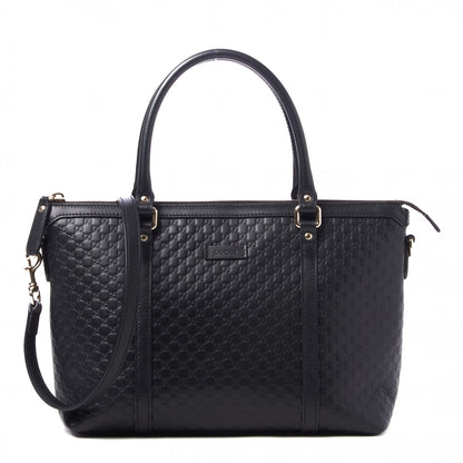 Gucci Soft Microguccissima Small Zippered Satchel Black 1 of 9