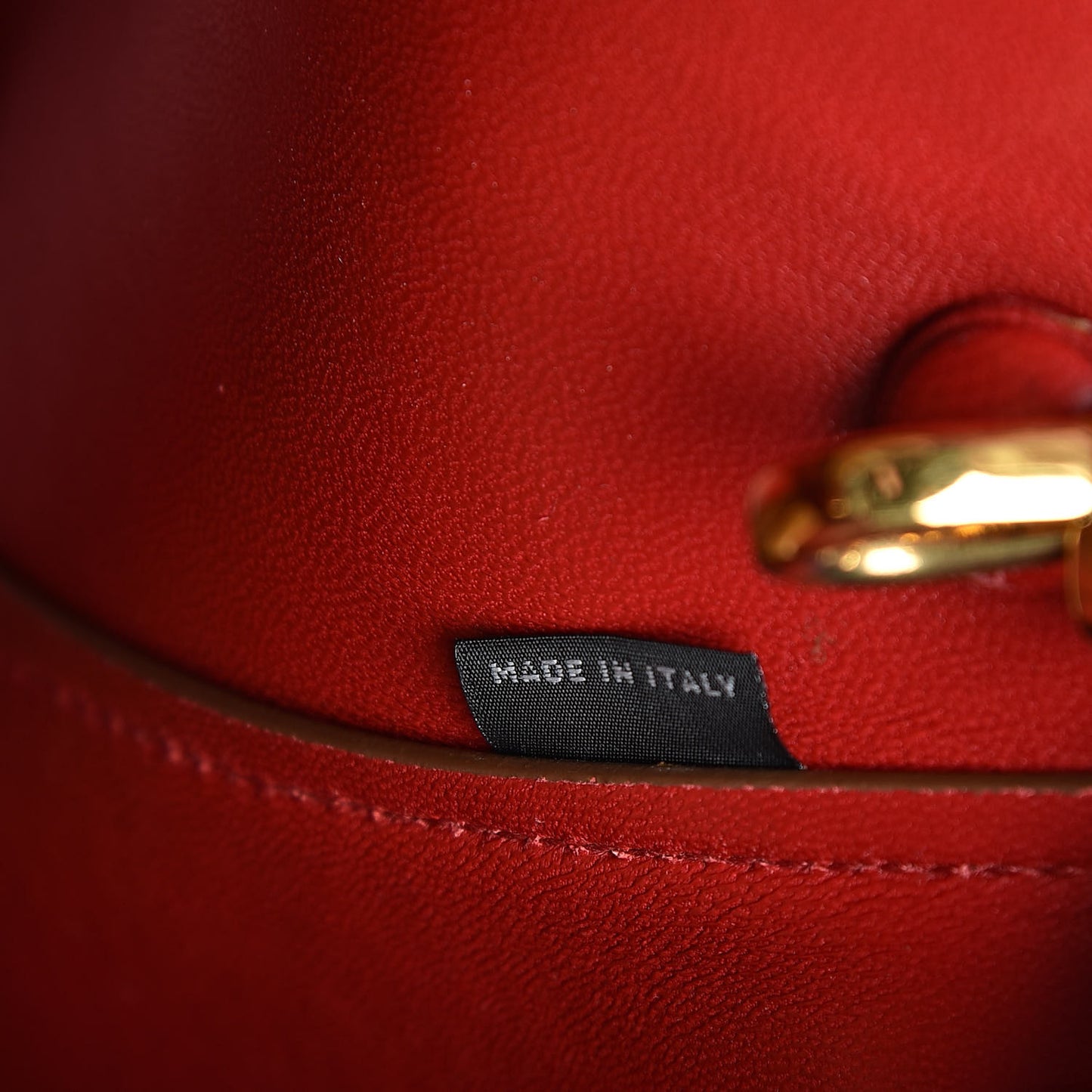 Saffiano Cuir Buckle Tote Caramel