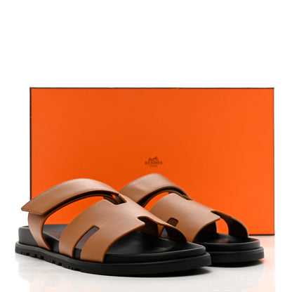 Hermes Calfskin Mens Chypre Sandals 44 Naturel 9 of 9