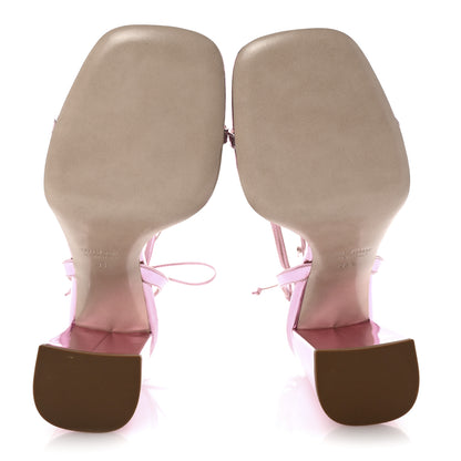Miu Miu Metallic Wrap Around Sandals 38.5 Rosa 6 of 9