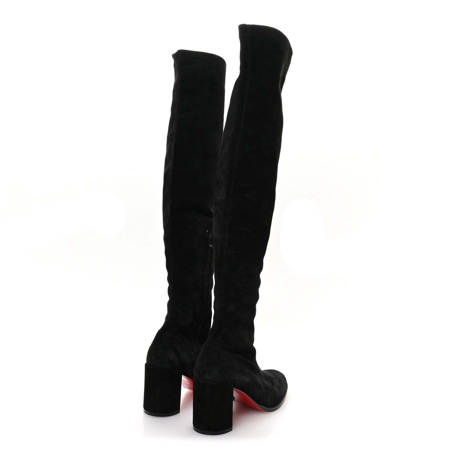 Christian Louboutin Veau Velours Stretchadoxa Botta Alta 70mm Boots 37 Black 5 of 7