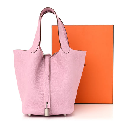 Hermes Taurillon Clemence Picotin Lock 18 PM Mauve Sylvestre 11 of 11