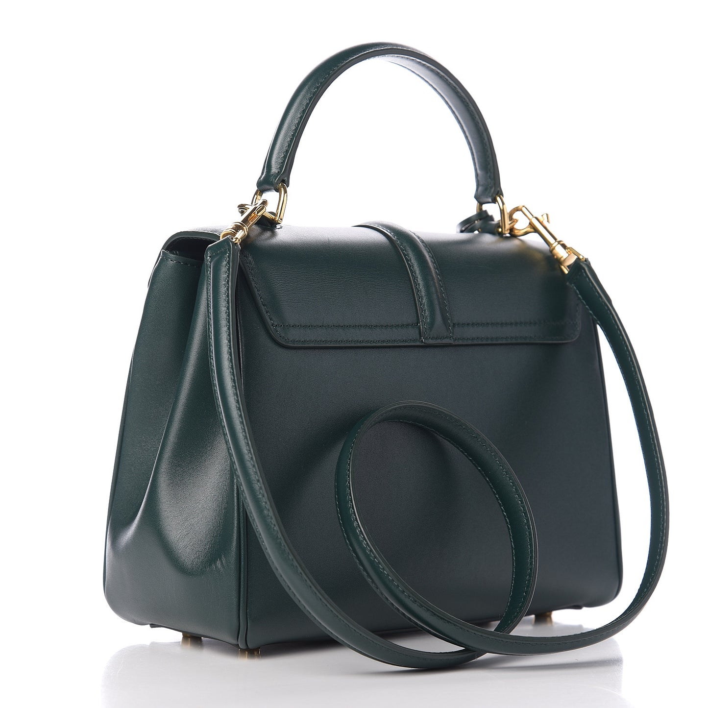 Satinated Calfskin Small 16 Top Handle Bag Amazone