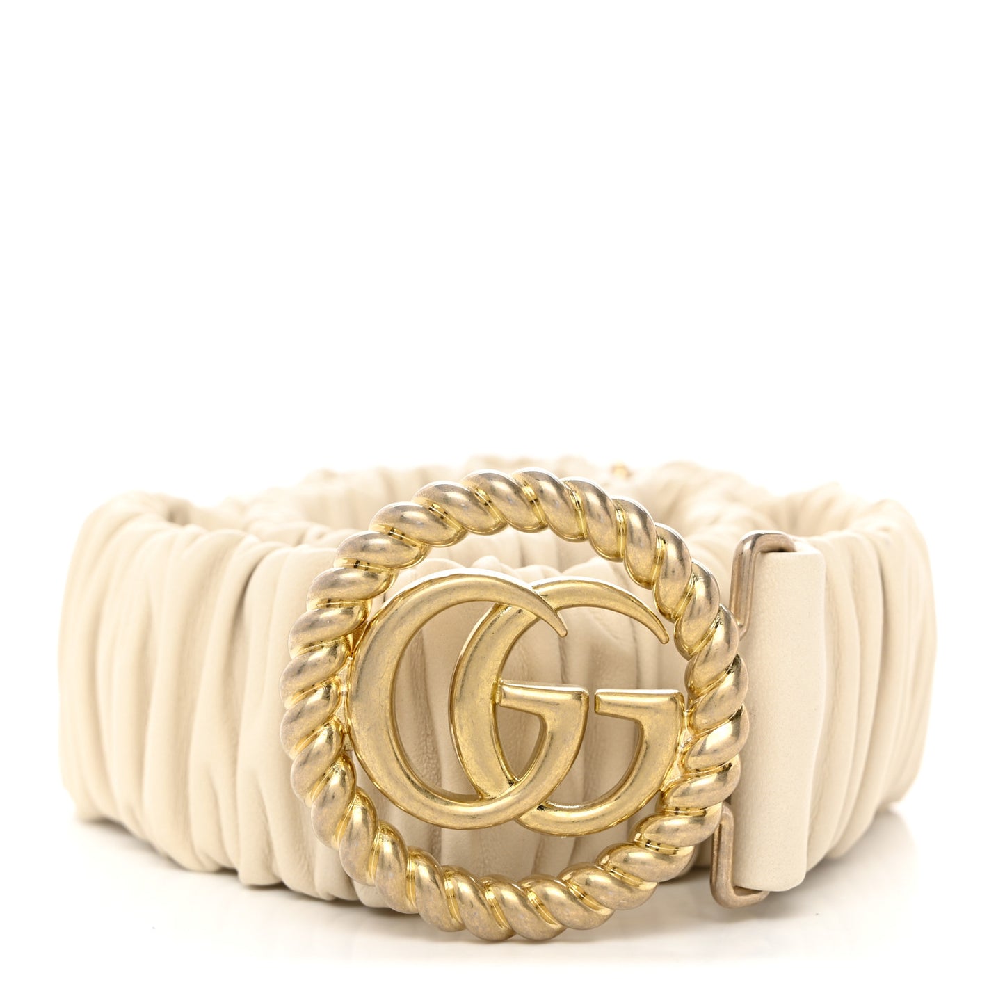 Double-G Buckle Stretch Belt 80/32 Mystic White