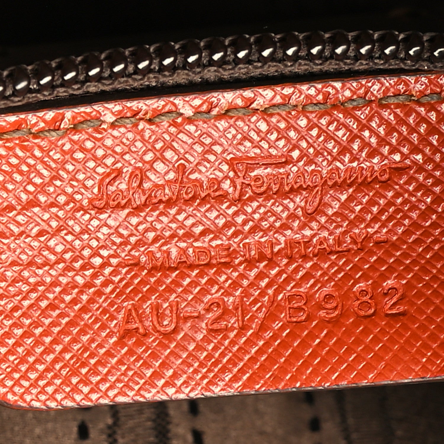 Salvatore Ferragamo Printed Calfskin Briana Tote Terracotta 7 of 16