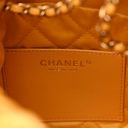 Chanel Shiny Calfskin Quilted Mini Chanel 22 Yellow 6 of 10