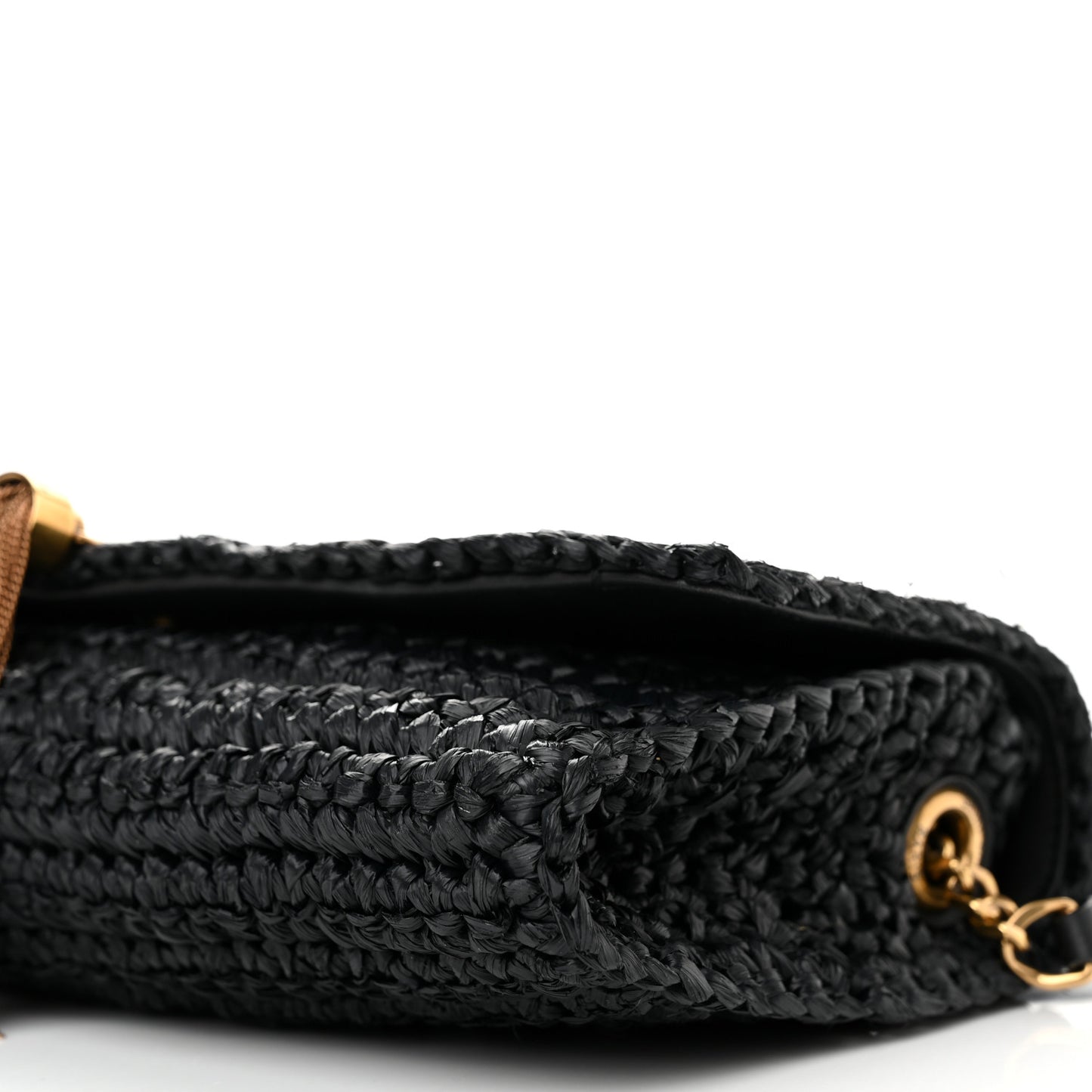 Raffia Monogram Tassel Kate 99 Black