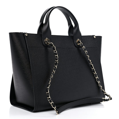 Chanel Caviar Small Studded Deauville Tote Black 3 of 9