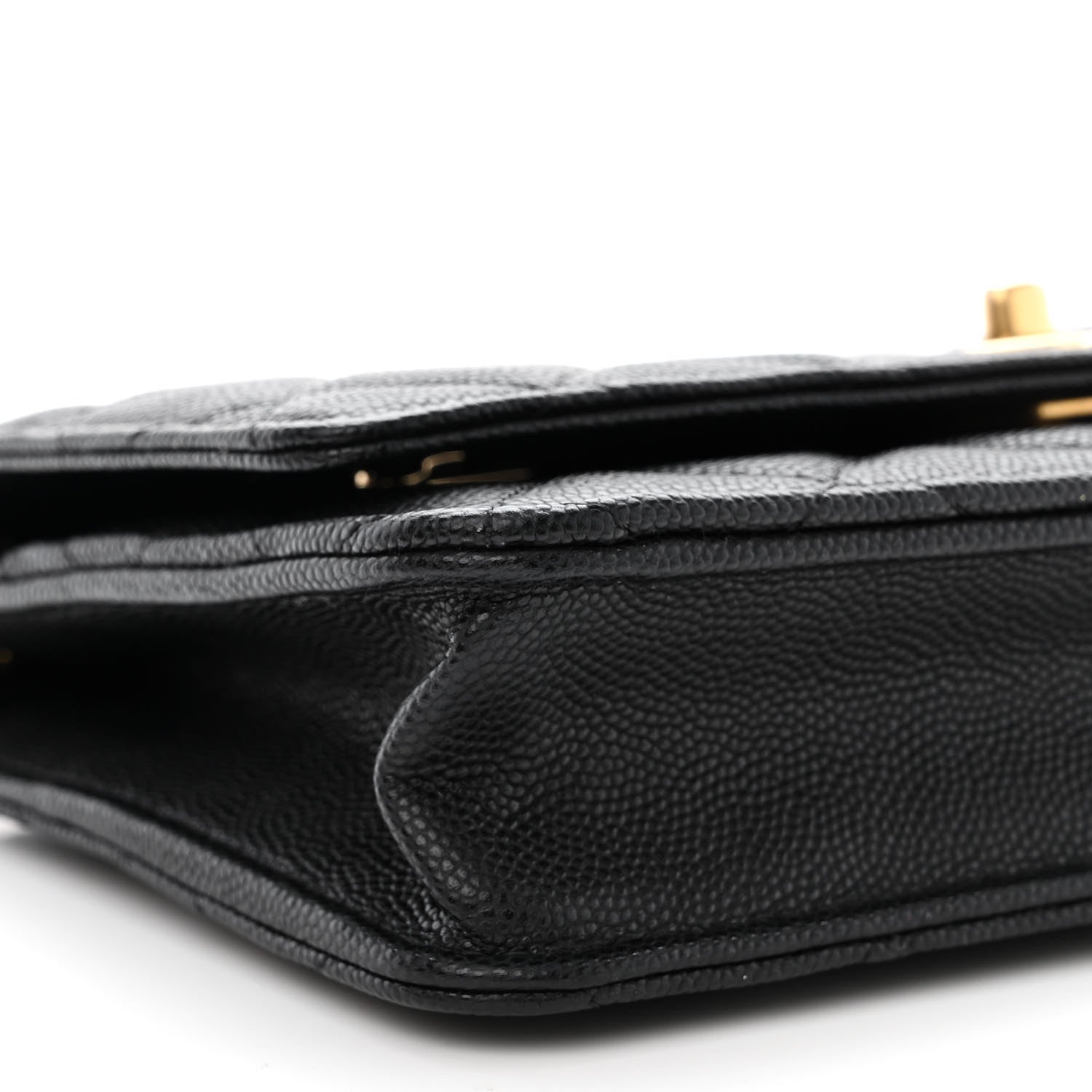 Chanel Caviar Quilted Medallion Wallet on Chain WOC Black 10 of 13