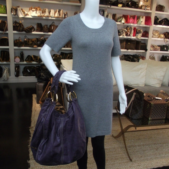 Miu Miu Vitello Leather Vintage Hobo Purple 2 of 12