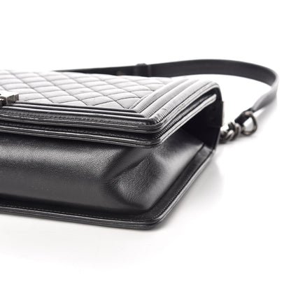 Chanel Lambskin Quilted New Medium Boy Flap Black 6 of 10