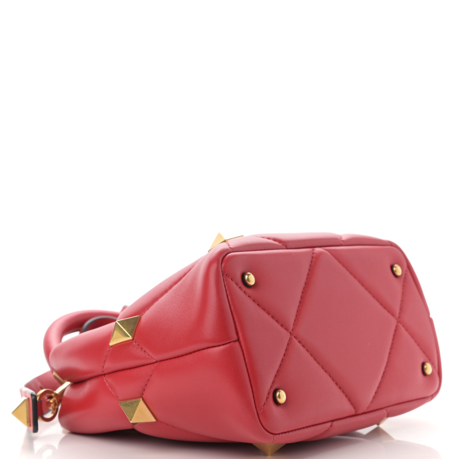 Valentino Garavani Nappa Small Roman Stud The Handle Bag Rouge Pur 4 of 13