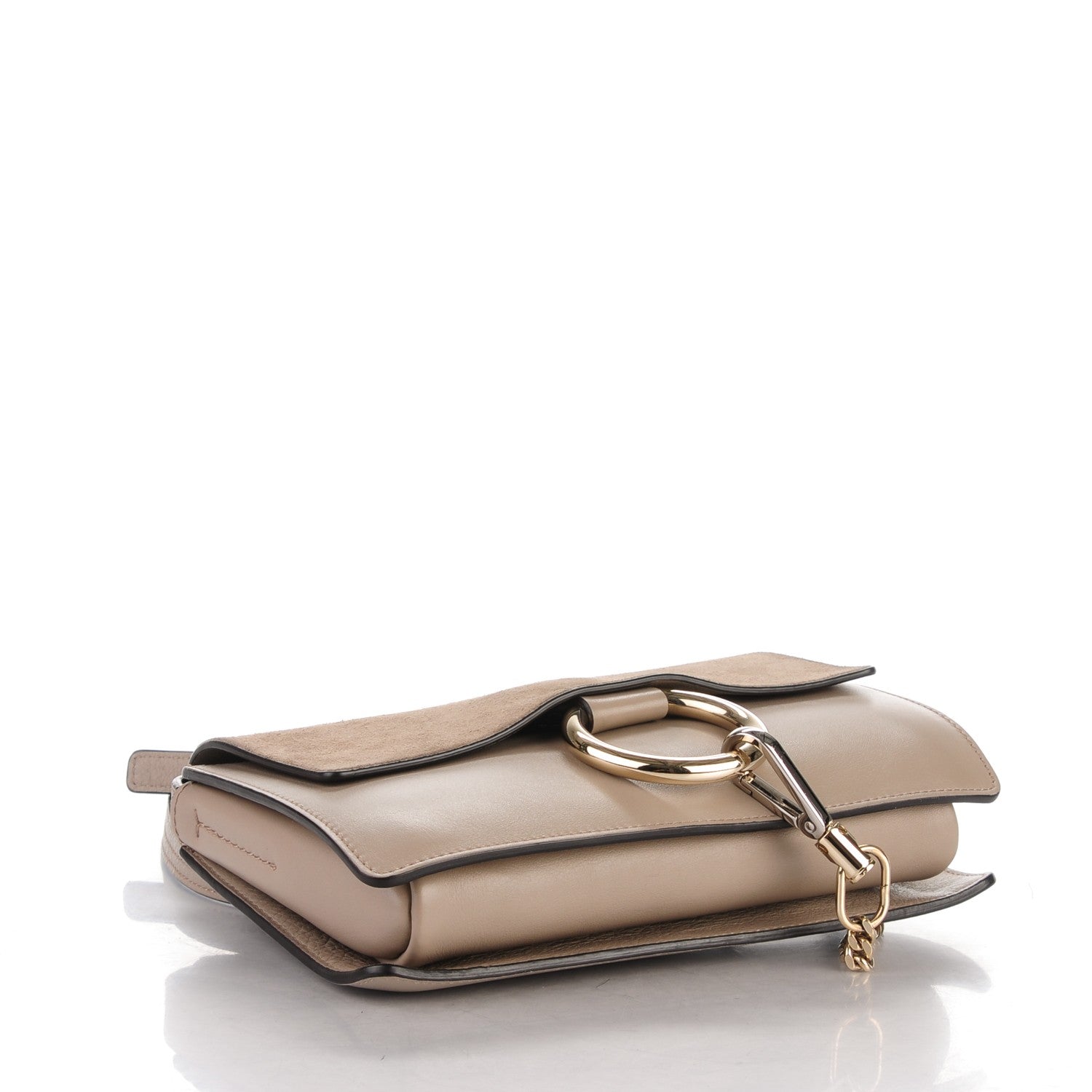 Chloe Suede Calfskin Small Faye Shoulder Bag Motty Grey 4 of 8