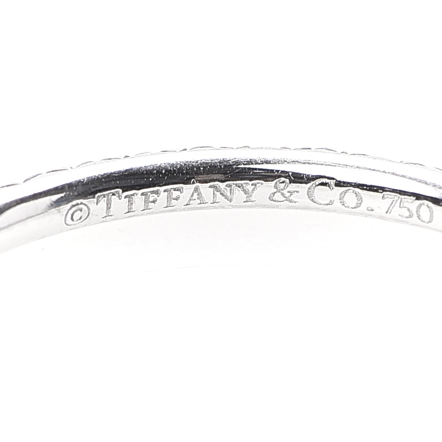18K White Gold Amethyst Metro Eternity Band Ring 48 4.5