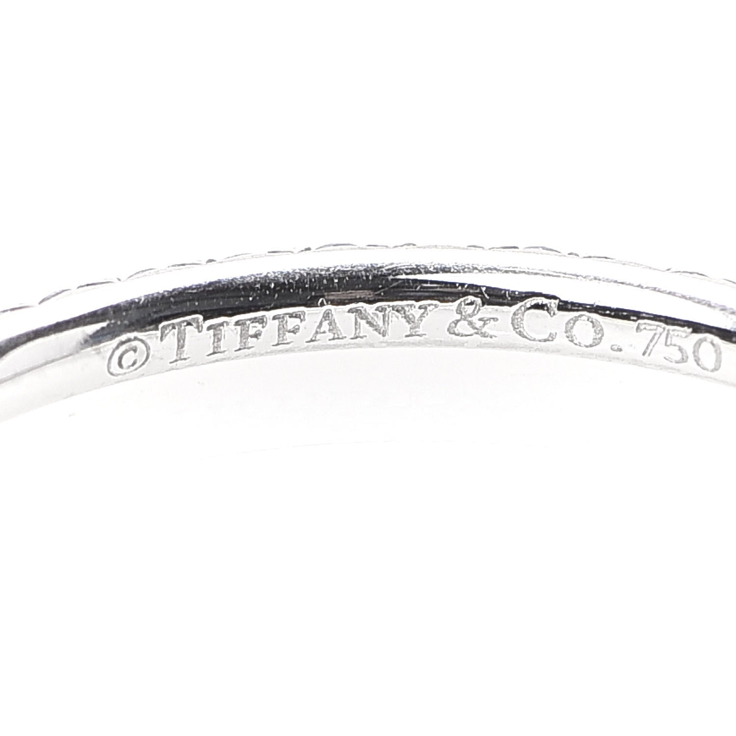 Tiffany 18K White Gold Amethyst Metro Eternity Band Ring 48 4.5 4 of 7