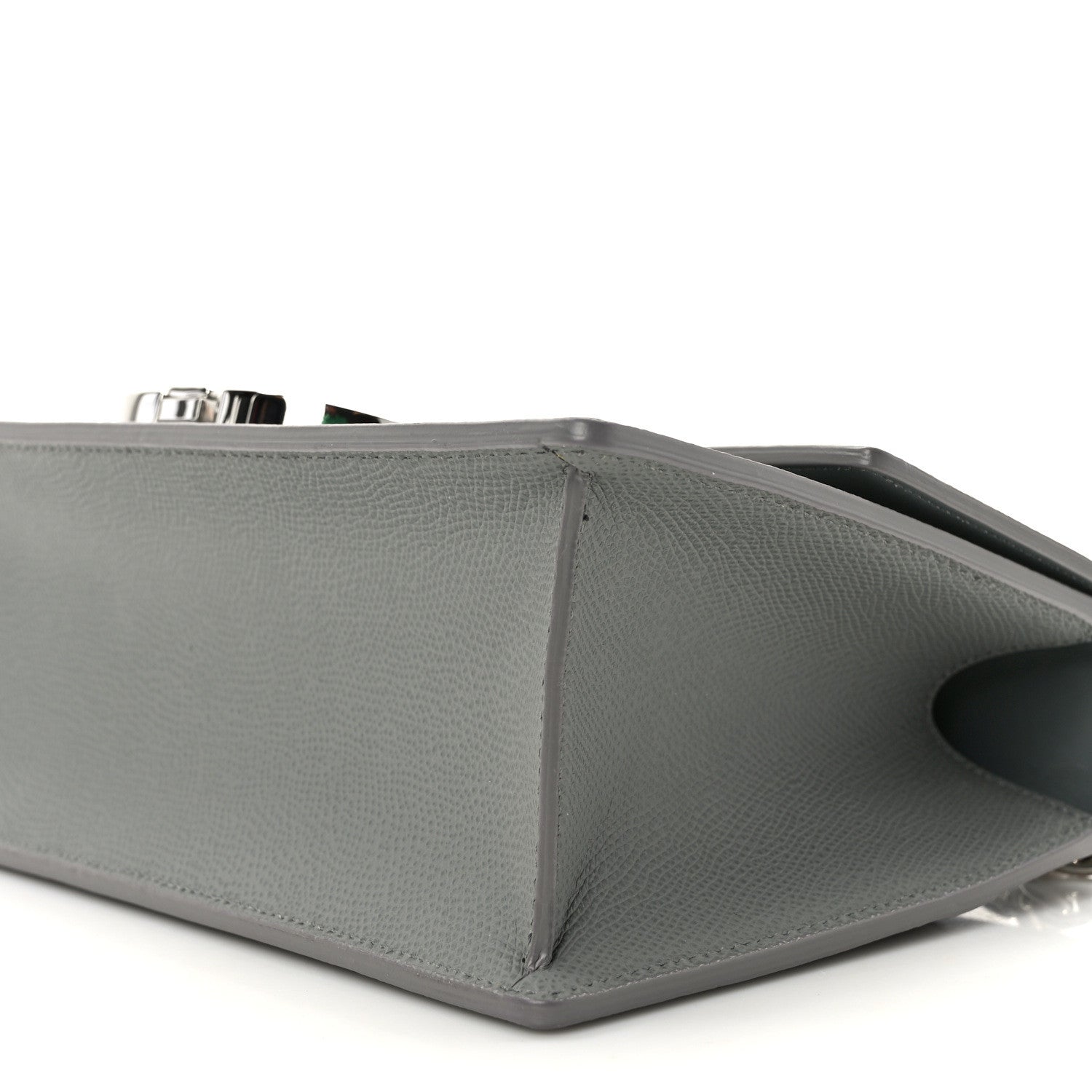Christian Dior Grained Calfskin 30 Montaigne Chain Flap Bag Grey 9 of 14