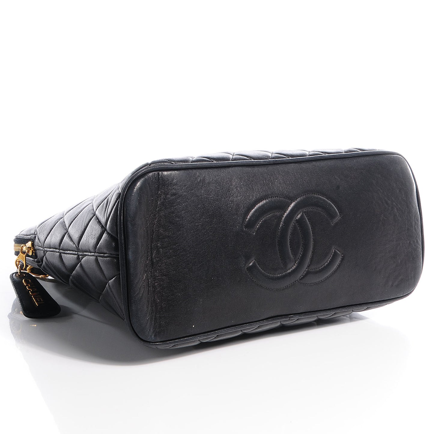 Lambskin Quilted Shoulder Bag Black