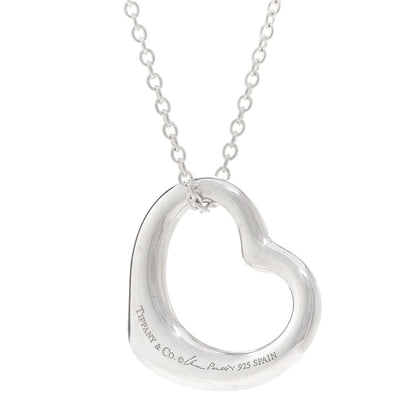 Tiffany Sterling Silver 22mm Elsa Peretti Open Heart Pendant Necklace 5 of 5