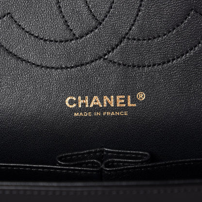 Chanel Lambskin Chevron Quilted Jumbo Double Flap Black 6 of 10