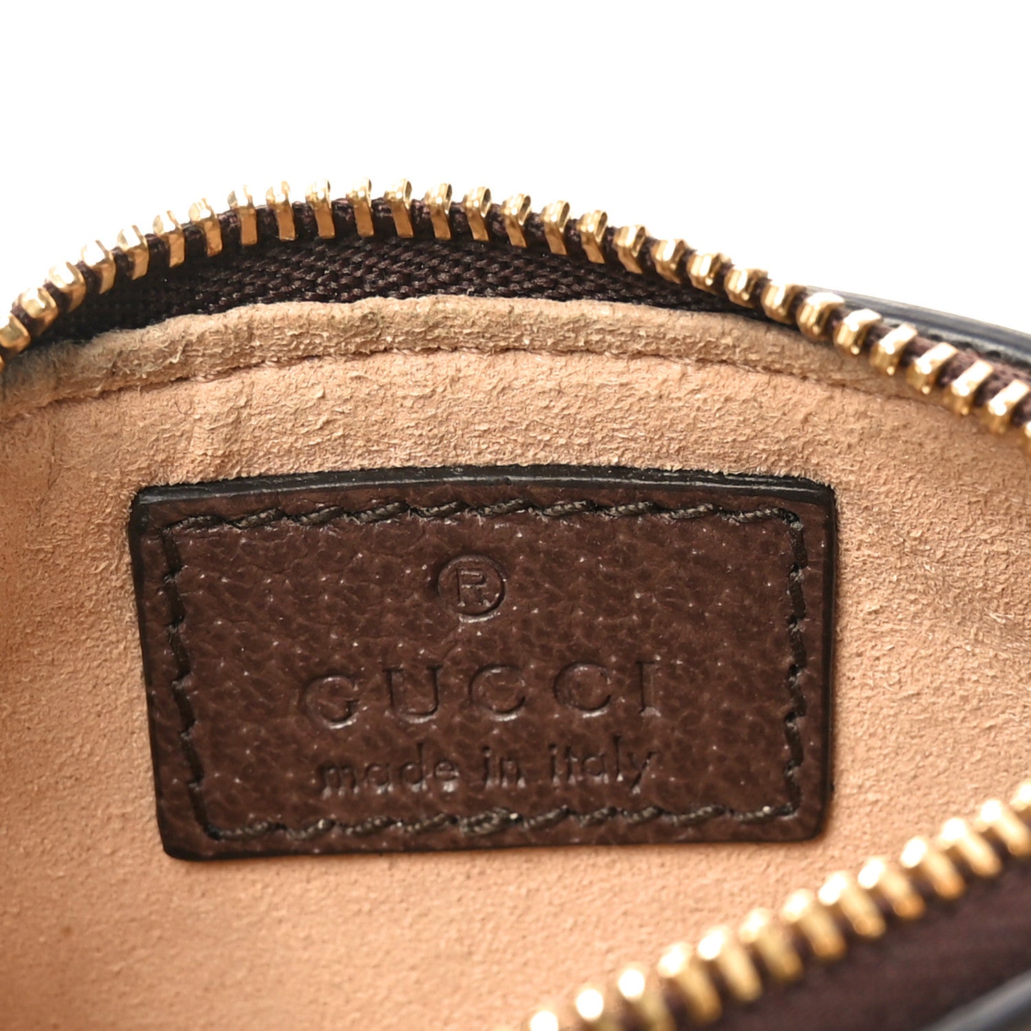 Gucci Monogram Jumbo GG Textured Dollar Calfskin Ophidia Key Case Camel Ebony New Acero 6 of 8