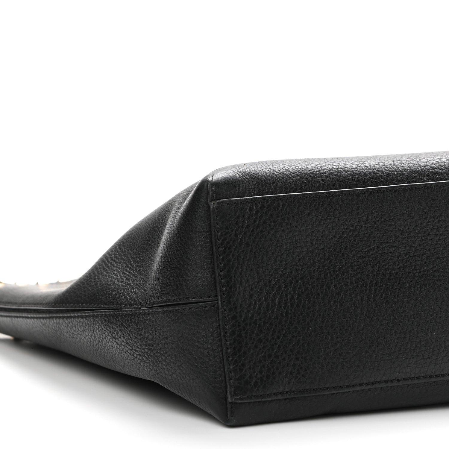 Valentino Garavani Grained Calfskin Rockstud Shoulder Tote Black 8 of 10