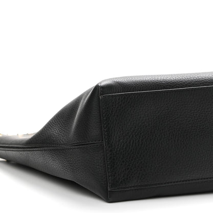Valentino Garavani Grained Calfskin Rockstud Shoulder Tote Black 8 of 10