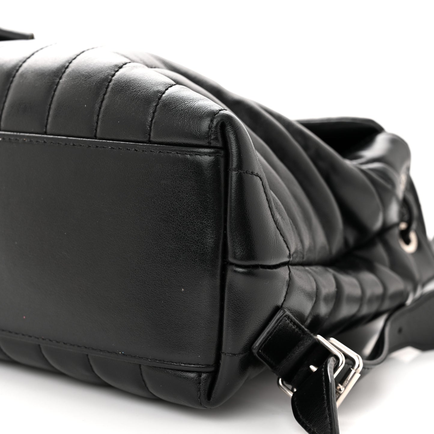 Calfskin Y Quilted Monogram Small Loulou Backpack Black