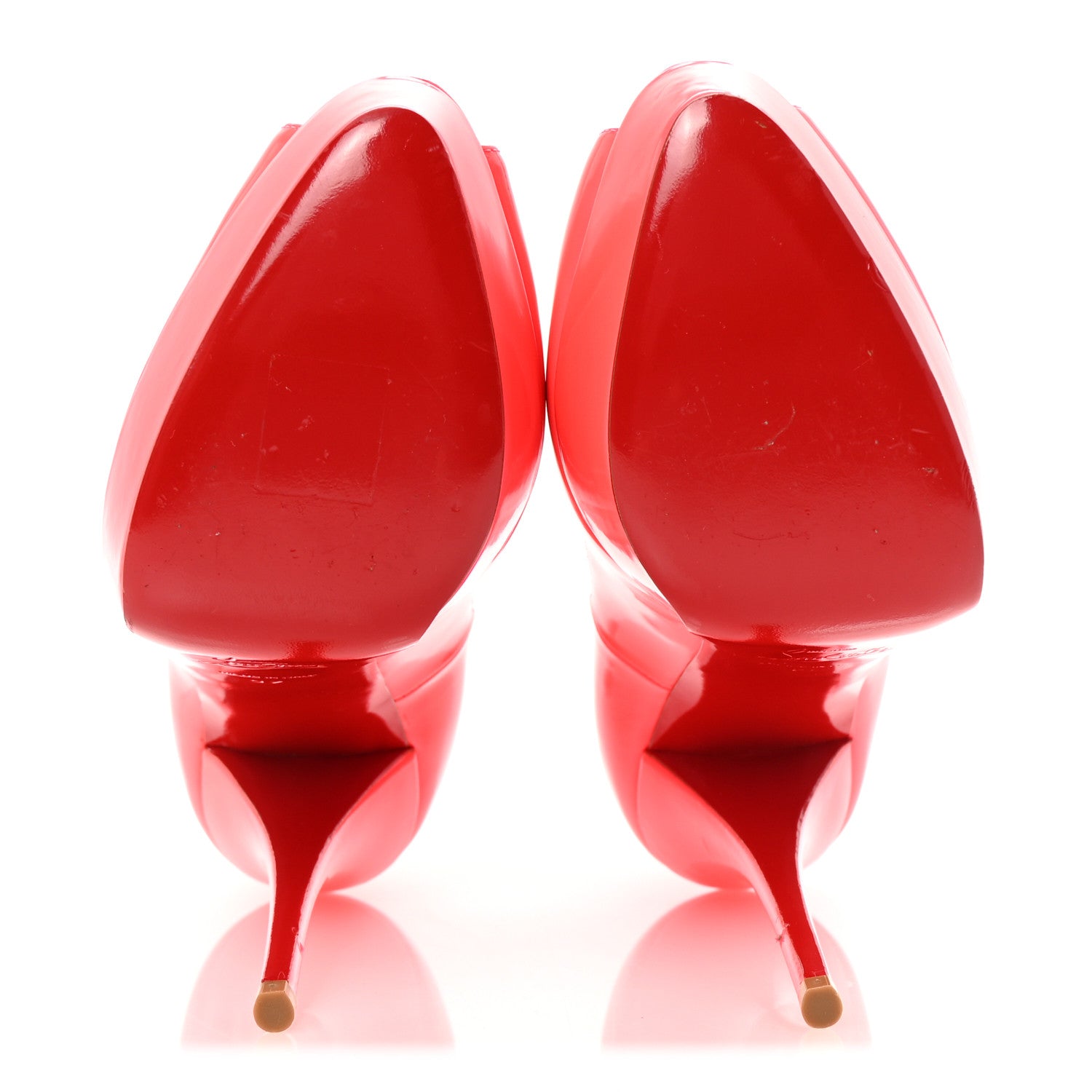 Christian Louboutin Patent Lady Peep 150 Pumps 37 Fluo Rose Paris 6 of 8