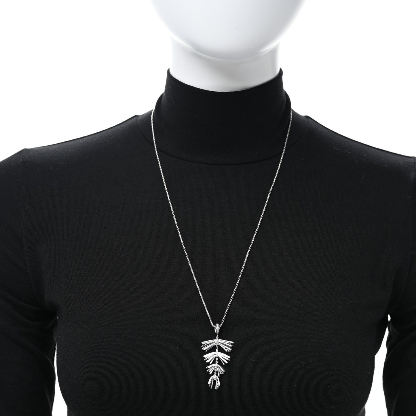Sterling Silver Diamond Angelika Fringe Pendant Necklace