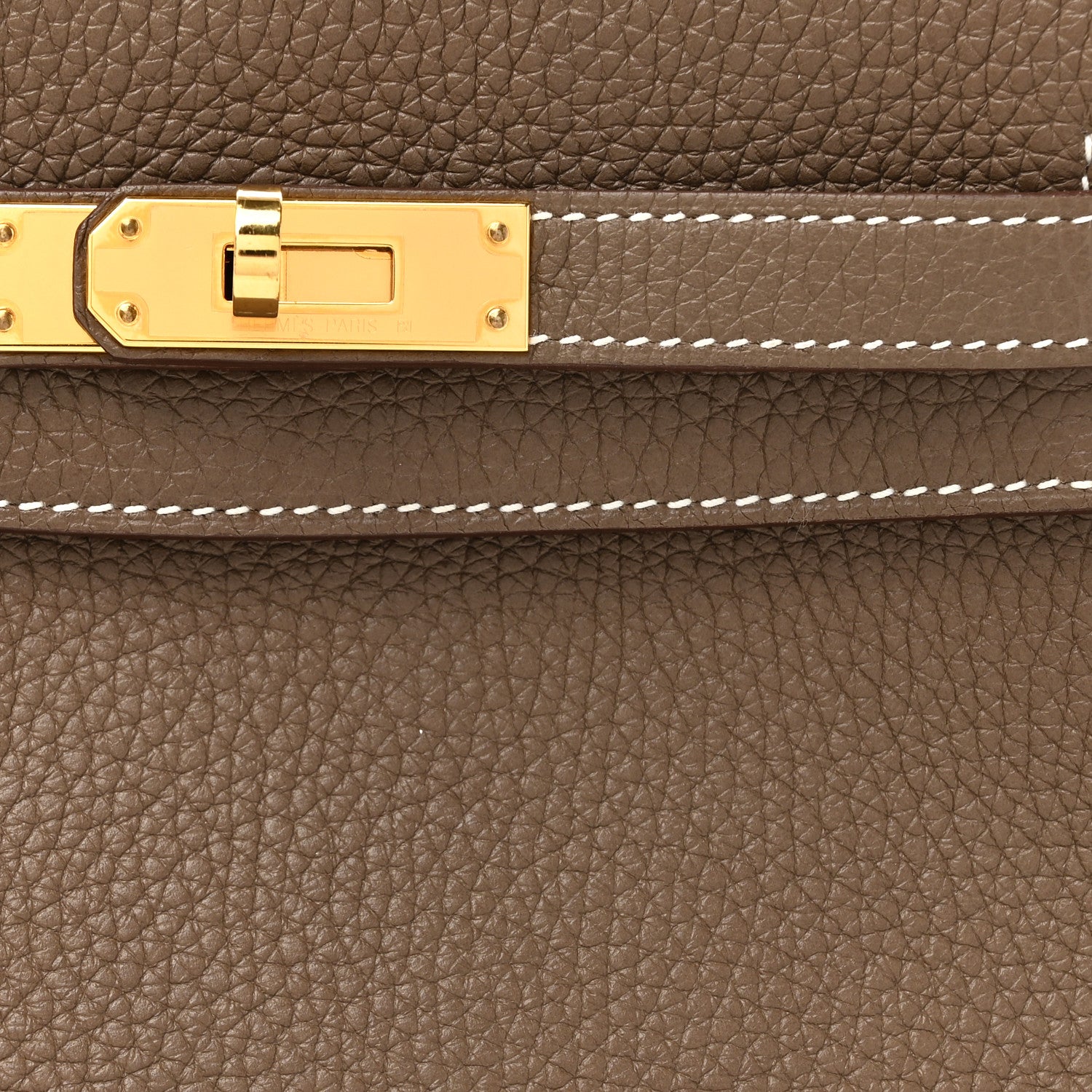 Hermes Taurillon Clemence Kelly Ado Backpack Etoupe 8 of 11