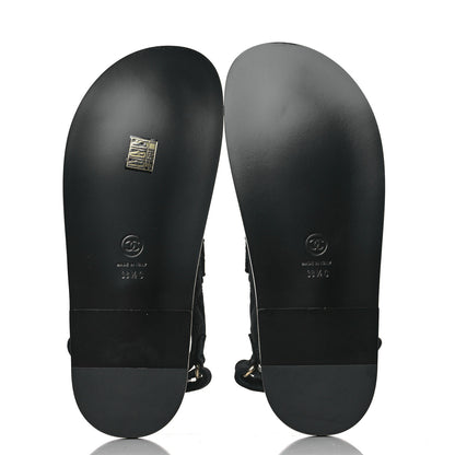 Chanel Grosgrain Quilted Bow Dad Sandals 38.5 Black 6 of 9