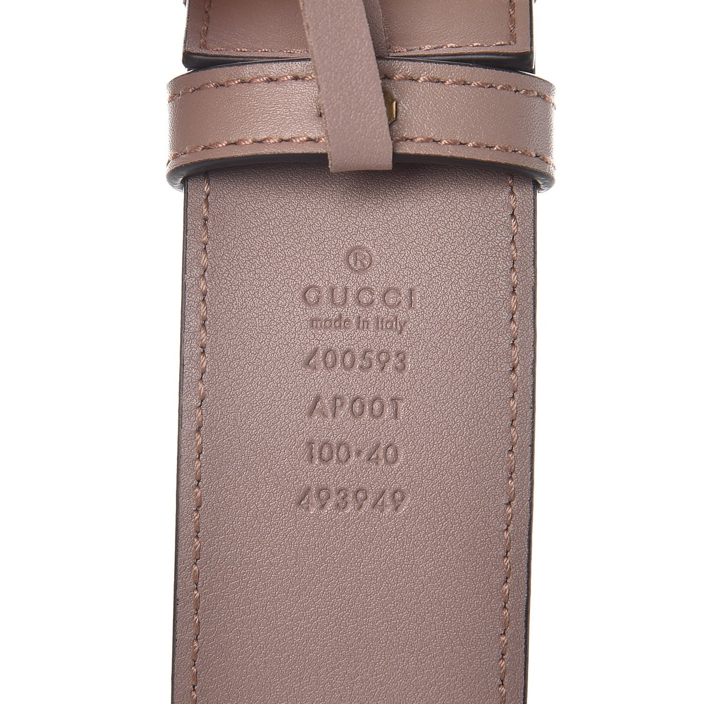 Calfskin Double G 40mm Belt 100 40 Porcelain Rose