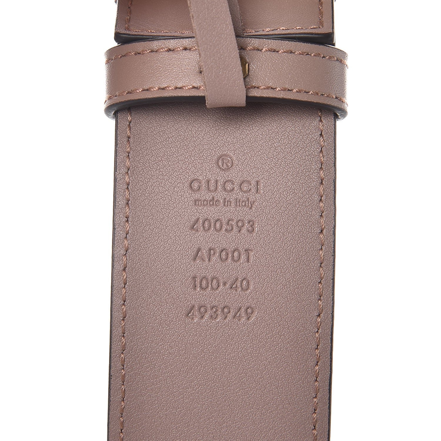 Gucci Calfskin Double G 40mm Belt 100 40 Porcelain Rose 4 of 6
