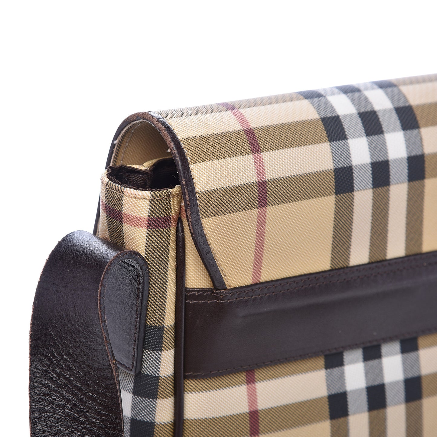 House Check Messenger Bag Brown
