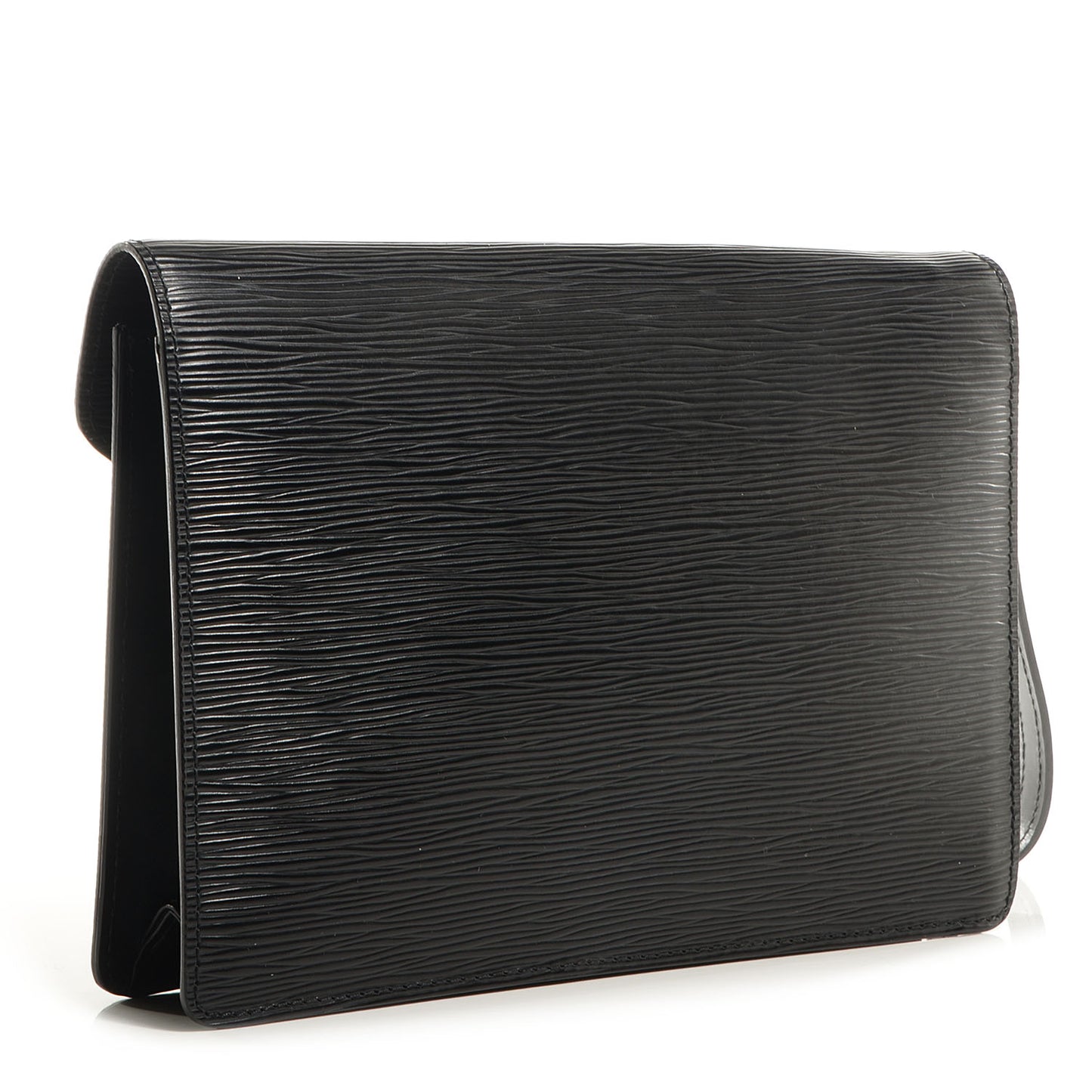 Epi Pochette Sellier Dragonne Clutch Black
