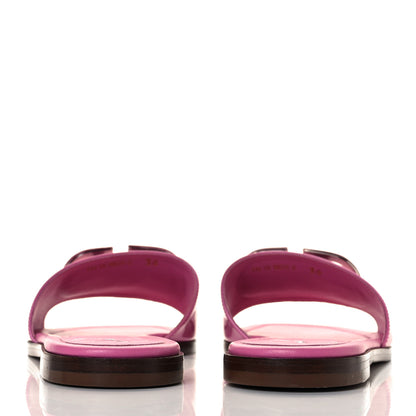 Valentino Garavani Patent Vlogo Flat Slide Sandals 36 Radiant Orchid 4 of 9