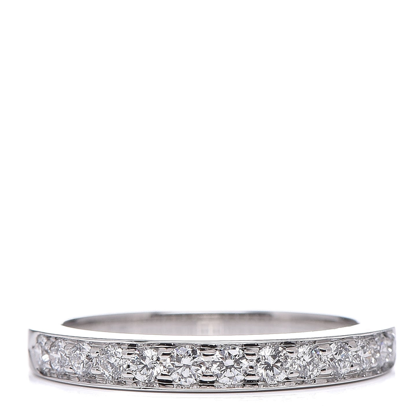 Platinum Diamond Half Band Ring 48 4.5