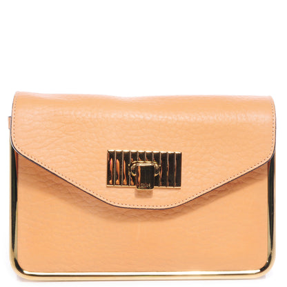 Chloe Grained Calfskin Sally Flap Bag Peach Pink 1 of 9