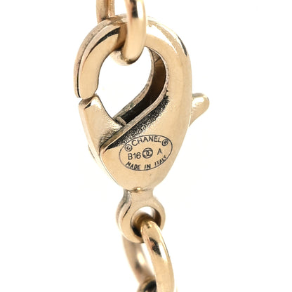 Chanel Crystal Resin CC Drop Necklace Gold Black 5 of 5