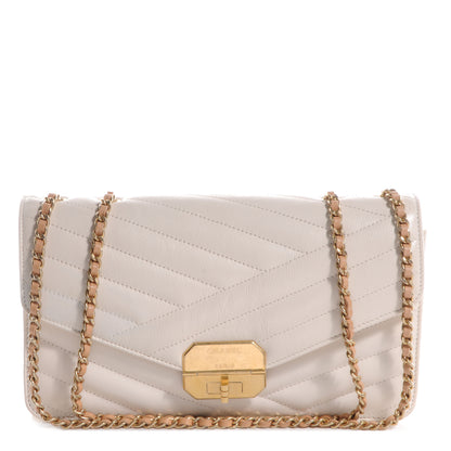 Chanel Calfskin Chevron Gabrielle Flap Off White 1 of 9