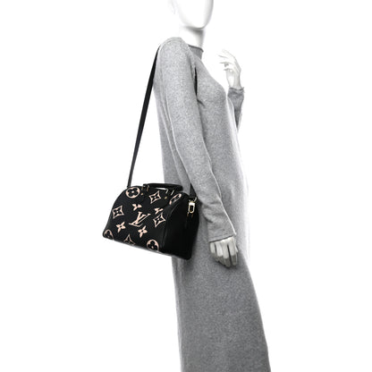 Louis Vuitton Empreinte Monogram Giant Speedy Bandouliere 25 Black Beige 3 of 11