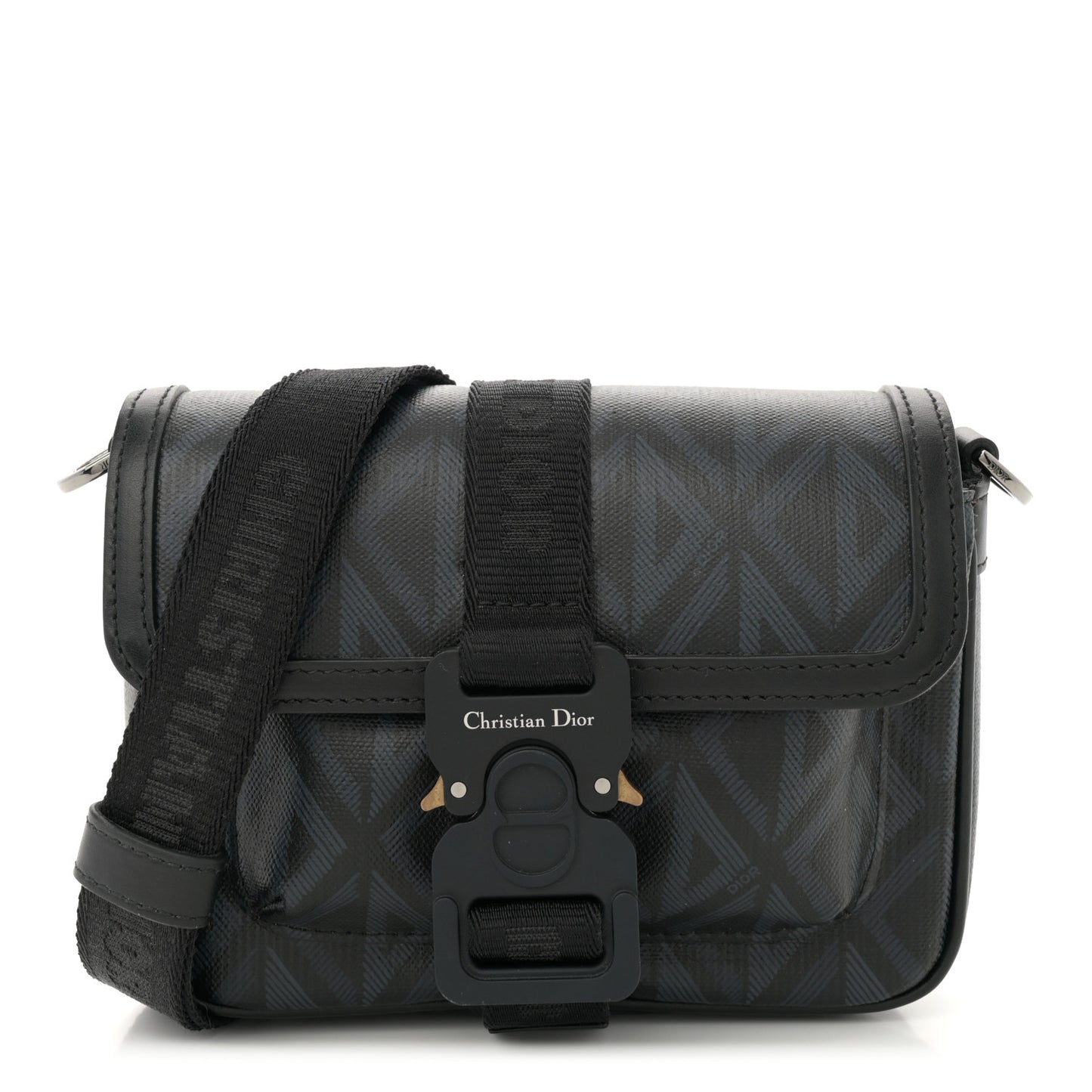 Coated Canvas CD Diamond Mini Hit The Road Bag Black