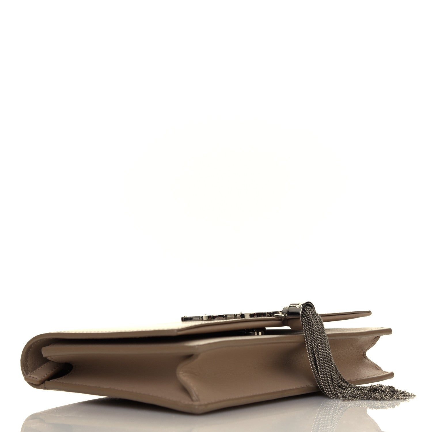 Saint Laurent Smooth Calfskin Classic Monogram Kate Tassel Chain Wallet Nude Powder 3 of 4